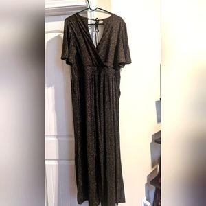 Torrid black and gold's long romper